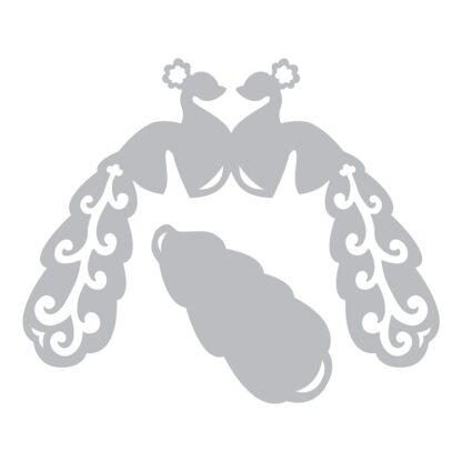 Peacock perching place card dies - size 50.8 x 120.7 mm - 2 dies - Image 2