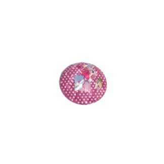 Faceted round flat-back pony picture cabochons - diametre 23 mm