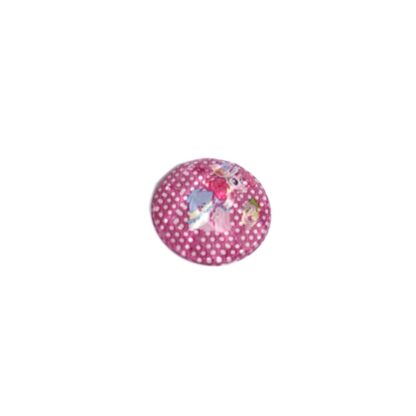 Faceted round flat-back pony picture cabochons - diametre 23 mm