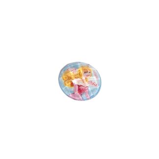 Faceted round flat-back girl picture cabochons - diametre 23 mm - 5 pieces