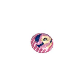 Faceted round flat-back pony picture cabochons by piece - diametre 23 mm