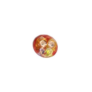 Faceted round flat-back girls picture cabochons - diametre 23 mm - 5 pieces