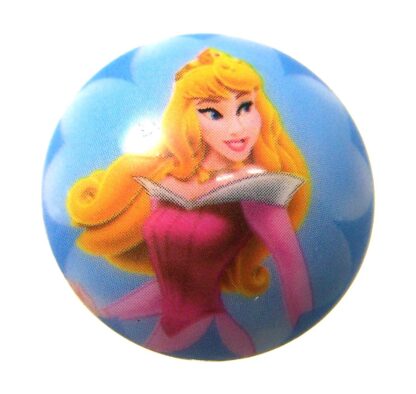 Round blue yellow and pink Disney princess plastic shank buttons - diametre 25 mm - 2 pieces