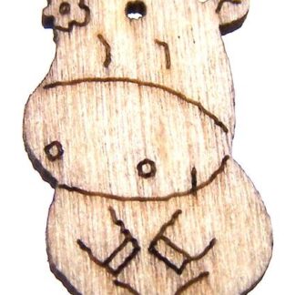 Cream brown wooden cows - size 14 x 24 mm - 5 pieces