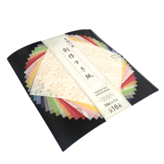 Multicoloured handmade origami paper - size 145 x 145 mm - 16 pieces