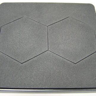 Hexagon shape-cutting die - size 63.5 x 76.2 mm