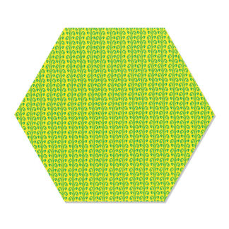 Hexagon shape-cutting die - size 76.2 x 88.9 mm