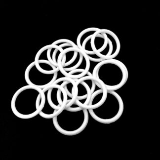 White plastic ring - diametre 32 mm