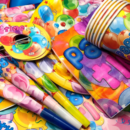 Birthday party table paper set Party Time serving 6