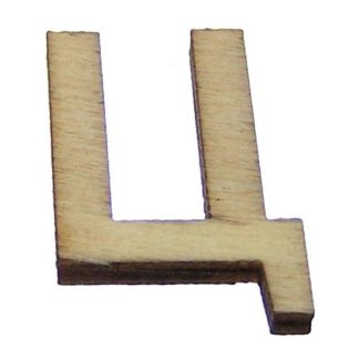 Cream brown wooden letter Ц - size 15 x 25 mm - 2 pieces