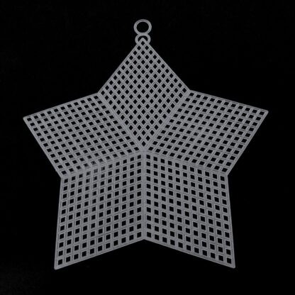 White plastic mesh net star - size 135 mm