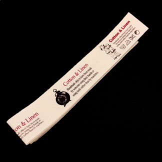 Cream white cotton ribbon with pictures and words - width 25 mm - length 98 cm