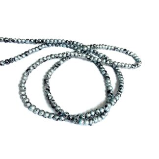 Round blue and black glass beads by strand - diametre 4.5 mm - length 78 cm
