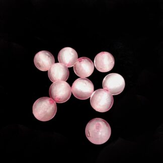 Round light pink acrylic beads by strand - diametre 14 mm - length 52 cm
