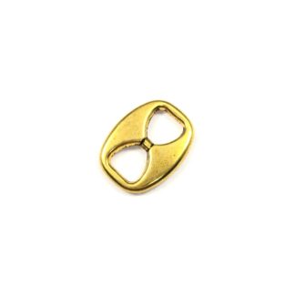 Golden metal pig nose charm connector - size 22 x 29 mm