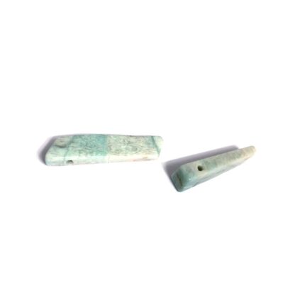 Green amazonite stone bead - size 8 x 35 mm