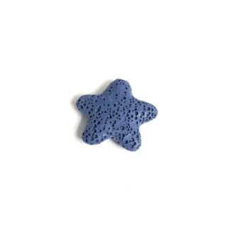 Star-shaped blue lava bead - size 25 mm