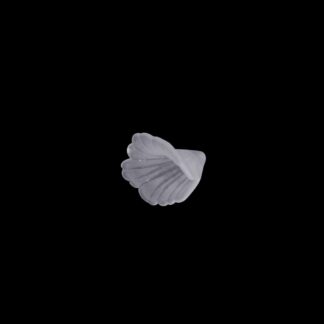 Frosted semi-transparent white flower beads - size 20 mm - 2 pieces