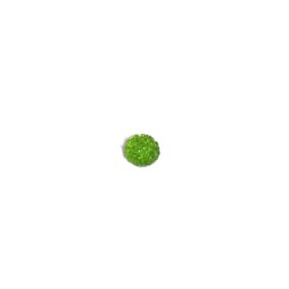 Flat-back green plastic with studs cabochons by piece - diametre 10 mm