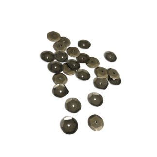 Faceted round greenish brown beads - diametre 8 mm - 25 pieces