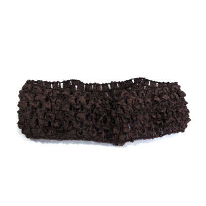Dark brown stretchy headband - width 45 mm