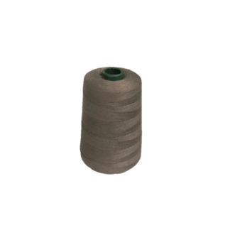 Yellowish grey polyester sewing thread by cone - length 5000 metres