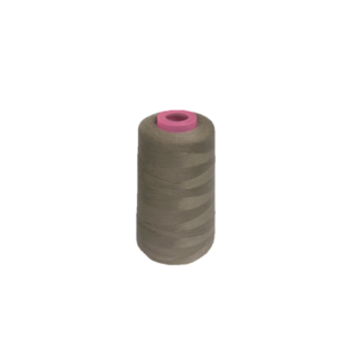 Yellowish grey polyester sewing thread by cone - length 5000 metres