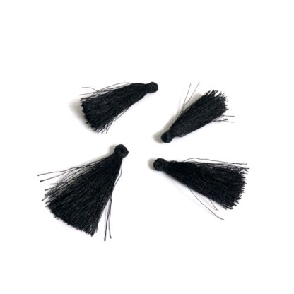 Black tassels - length 45 mm - 4 pieces