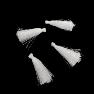 White tassels - length 45 mm - 4 pieces