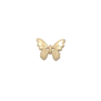 Beige butterfly plastic buttons - size 21 mm - 10 pieces