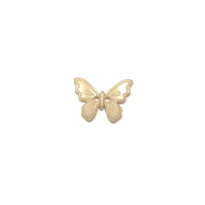 Beige butterfly plastic buttons - size 21 mm - 10 pieces