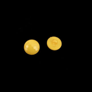 Faceted round reddish yellow dome plastic buttons - diametre 13 mm - 6 pieces