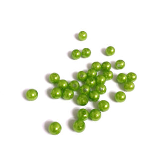 Pearly round yellowish green loose beads - diametre 8 mm - weight 50 g