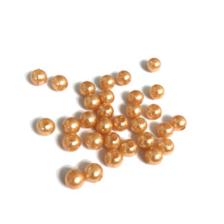 Pearly round greyish light orange loose beads - diametre 8 mm - weight 50 g
