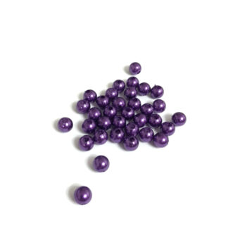 Pearly round light purple loose beads - diametre 8 mm - weight 50 g