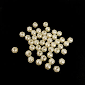 Pearly round cream loose beads - diametre 8 mm - weight 50 g