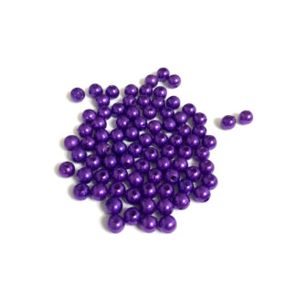 Pearly round light purple loose beads - diametre 6 mm - weight 50 g