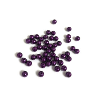 Pearly round light purple loose beads - diametre 6 mm - 50 g