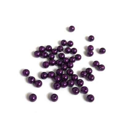 Pearly round light purple loose beads - diametre 6 mm - 50 g