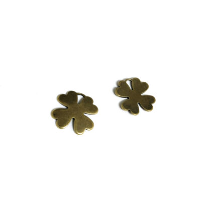 Brass metal flower pendants - size 16 mm - 2 pieces