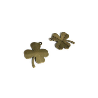 Brass metal flower pendants - size 18 x 24 mm - 2 pieces