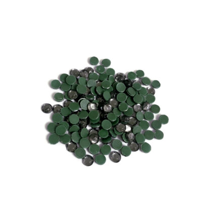 Faceted round flat-back dark grey hot fix rhinestones - diametre 4 mm - weight 50 g
