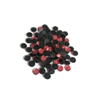 Faceted round flat-back reddish pink hot fix rhinestones - diametre 5 mm - weight 10 g