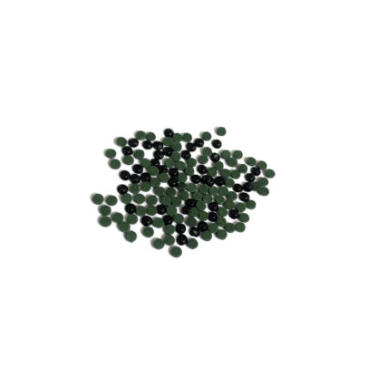 Faceted round flat-back black hot fix rhinestones - diametre 2 mm - weight 10 g