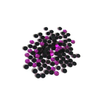 Faceted round flat-back pink hot fix rhinestones - diametre 4 mm - weight 50 g