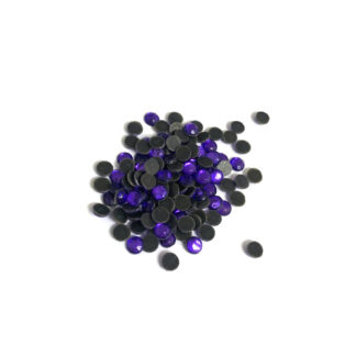 Faceted round flat-back purple hot fix rhinestones - diametre 4 mm - weight 50 g