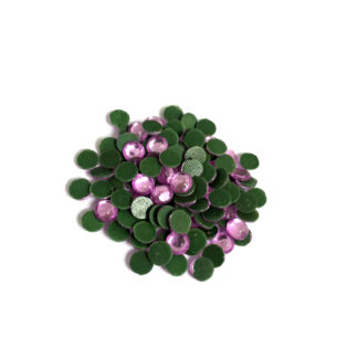 Faceted round flat-back light pink hot fix rhinestones - diametre 5 mm - weight 50 g