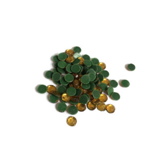 Faceted round flat-back reddish yellow hot fix rhinestones - diametre 5 mm - weight 40 g