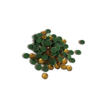 Faceted round flat-back reddish yellow hot fix rhinestones - diametre 4 mm - weight 50 g