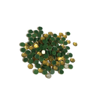 Faceted round flat-back reddish yellow hot fix rhinestones - diametre 4 mm - weight 50 g